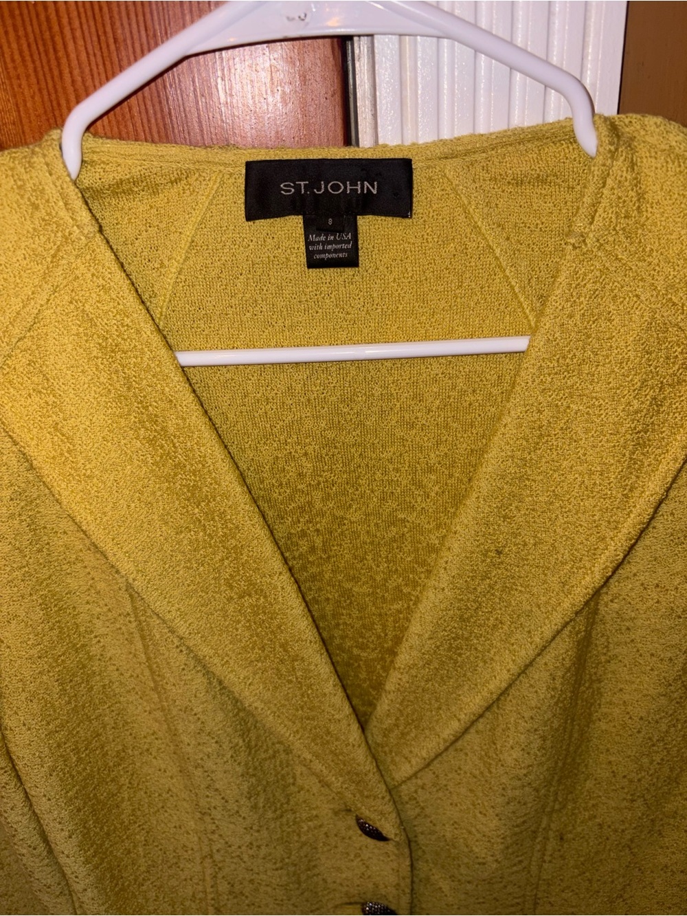 St. John Yellow Textured Knit Blazer - Picture 14 of 14